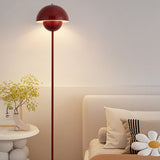 Contemporary Scandinavian Iron Floor Lamp with Mushroom Lampshade – Modern Standing Light for Living Room