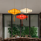 Traditional Chinese Lantern-Style Fabric Lampshade with Hardware – 1/3 Scale Chandelier for Dining Room