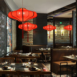 Traditional Chinese Lantern-Style Fabric Lampshade with Hardware – 1/3 Scale Chandelier for Dining Room