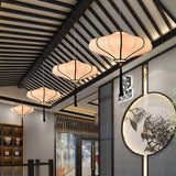 Traditional Chinese Lantern-Style Fabric Lampshade with Hardware – 1/3 Scale Chandelier for Dining Room