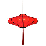 Traditional Chinese Lantern-Style Fabric Lampshade with Hardware – 1/3 Scale Chandelier for Dining Room