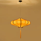 Traditional Chinese Lantern-Style Fabric Lampshade with Hardware – 1/3 Scale Chandelier for Dining Room
