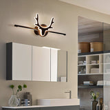 Scandinavian-Style Deer Silhouette LED Vanity Light - Iron & Acrylic Front Wall Sconce for Bathroom Mirror