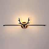 Scandinavian-Style Deer Silhouette LED Vanity Light - Iron & Acrylic Front Wall Sconce for Bathroom Mirror