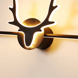 Scandinavian-Style Deer Silhouette LED Vanity Light - Iron & Acrylic Front Wall Sconce for Bathroom Mirror