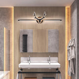 Scandinavian-Style Deer Silhouette LED Vanity Light - Iron & Acrylic Front Wall Sconce for Bathroom Mirror