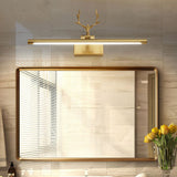 Contemporary Copper Deer LED Vanity Light with Acrylic Finish — Mirror-Front Wall Sconce for Bathroom