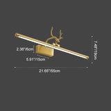 Contemporary Copper Deer LED Vanity Light with Acrylic Finish — Mirror-Front Wall Sconce for Bathroom