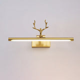 Contemporary Copper Deer LED Vanity Light with Acrylic Finish — Mirror-Front Wall Sconce for Bathroom