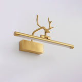 Contemporary Copper Deer LED Vanity Light with Acrylic Finish — Mirror-Front Wall Sconce for Bathroom