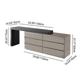 Chic Modern Minimalist E1 MDF Makeup Vanity with 3/6-Drawer Storage Cabinet – Perfect Bedroom Vanity Table