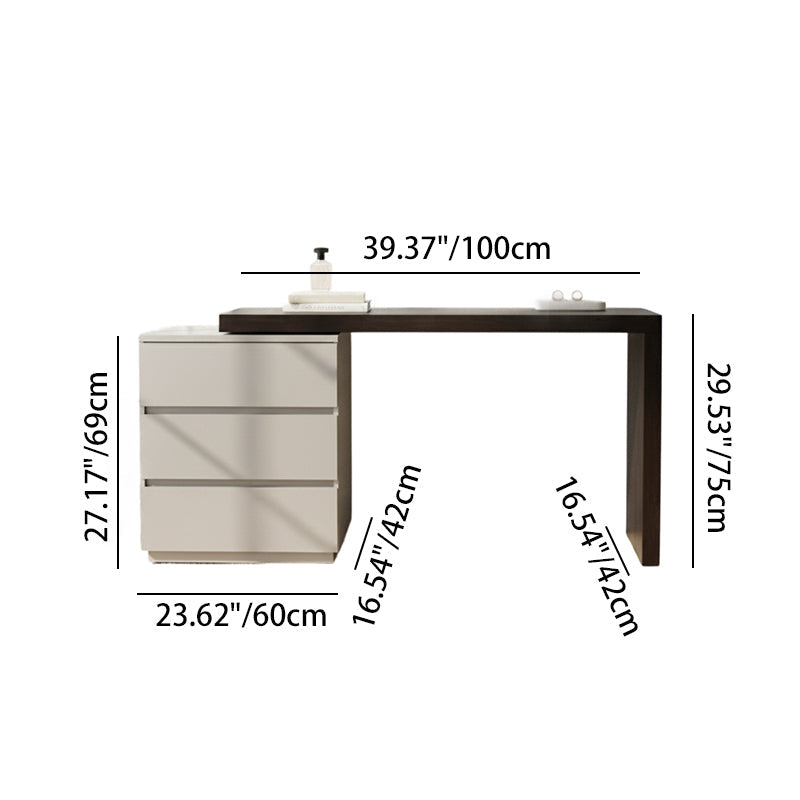 Chic Modern Minimalist E1 MDF Makeup Vanity with 3/6-Drawer Storage Cabinet – Perfect Bedroom Vanity Table