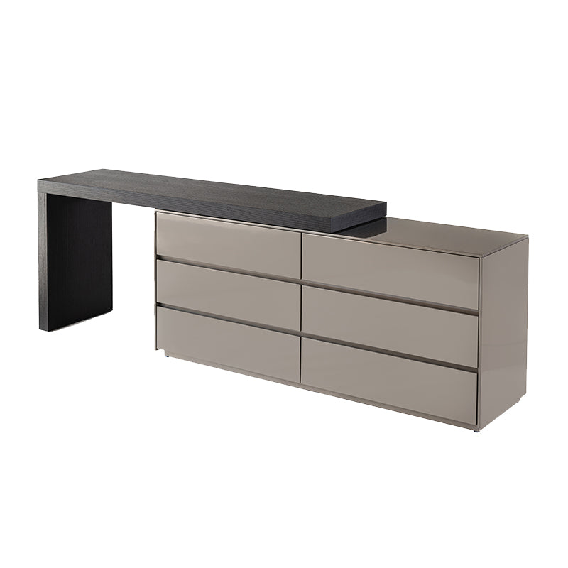 Chic Modern Minimalist E1 MDF Makeup Vanity with 3/6-Drawer Storage Cabinet – Perfect Bedroom Vanity Table