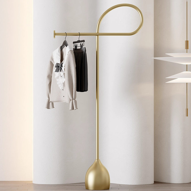 Sleek Modern Minimalist Carbon Steel Freestanding Hall Tree for Living Room & Bedroom