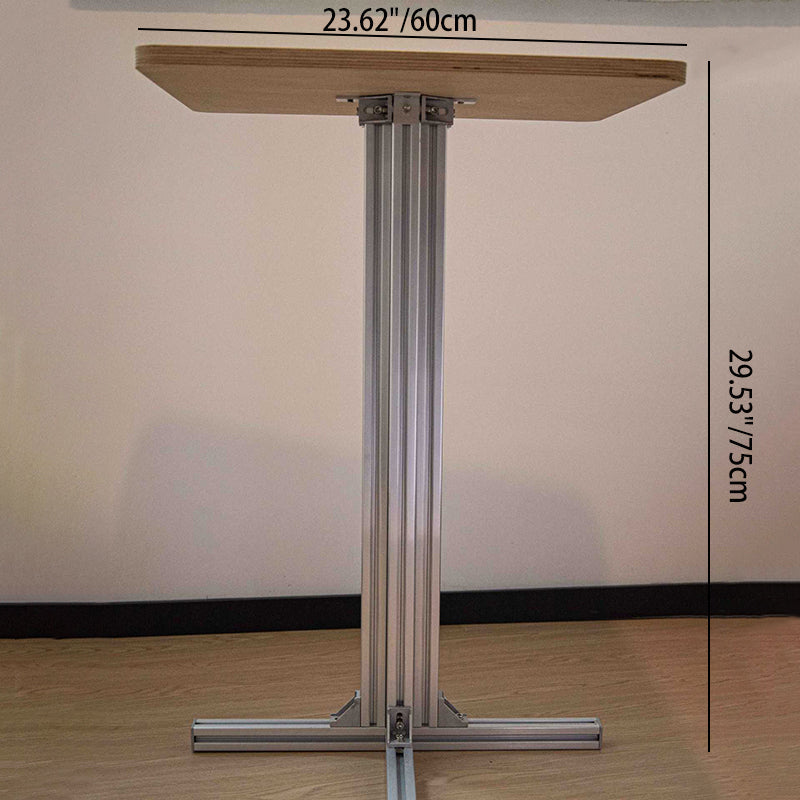 Modern Minimalist Birch Plywood & Aluminum Coffee Table – Water-Resistant, Indoor/Outdoor Use, Square or Round Design