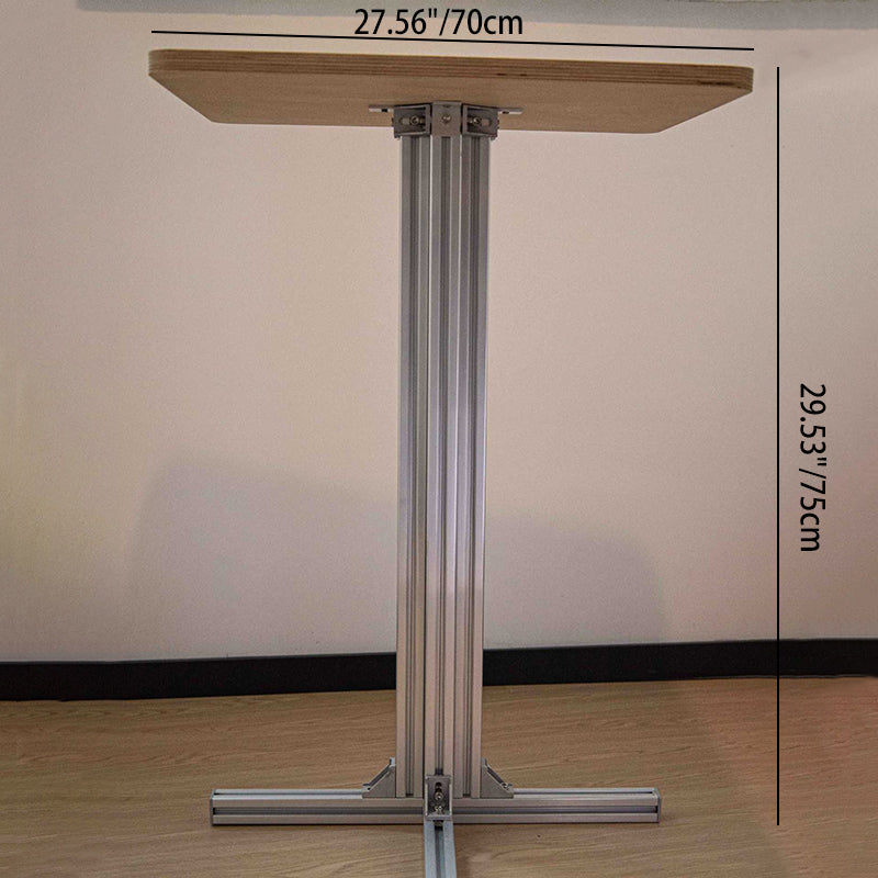 Modern Minimalist Birch Plywood & Aluminum Coffee Table – Water-Resistant, Indoor/Outdoor Use, Square or Round Design