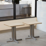 Modern Minimalist Birch Plywood & Aluminum Coffee Table – Water-Resistant, Indoor/Outdoor Use, Square or Round Design