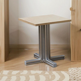 Modern Minimalist Birch Plywood & Aluminum Coffee Table – Water-Resistant, Indoor/Outdoor Use, Square or Round Design