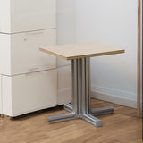 Modern Minimalist Birch Plywood & Aluminum Coffee Table – Water-Resistant, Indoor/Outdoor Use, Square or Round Design