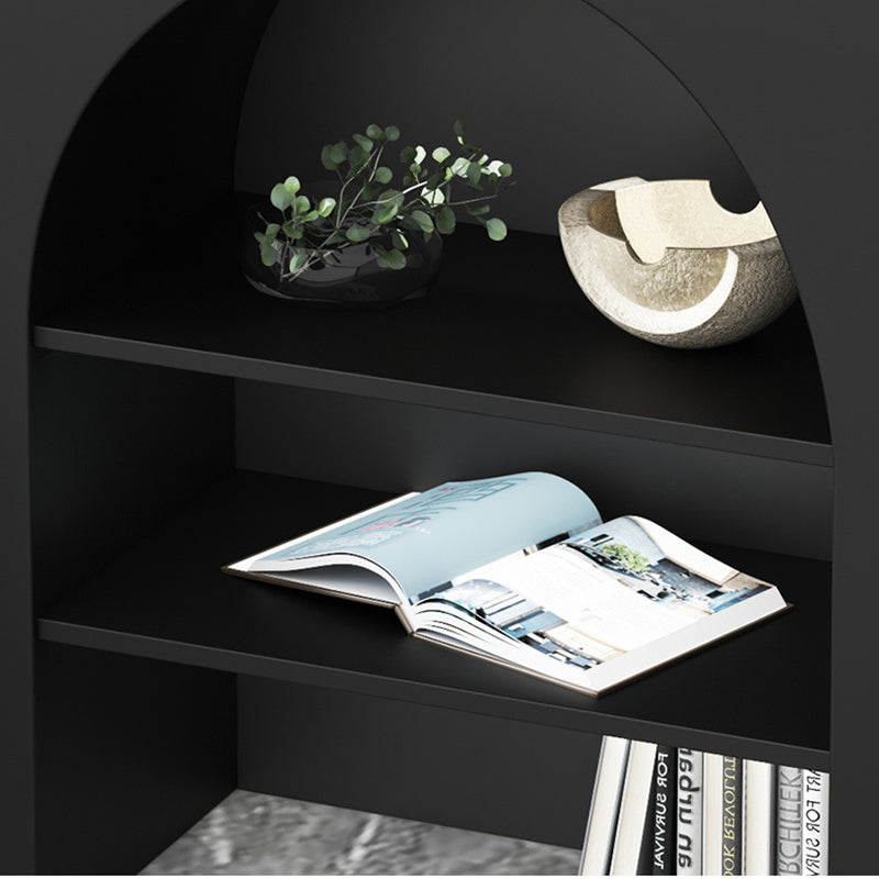 Nordic-Style Contemporary Arched Console Table – 3-Tier, Solid Wood & Particleboard, Living Room