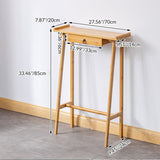 Elegant Traditional Chinese Nan Bamboo Rectangular Console Table - 1-Drawer, Ideal for Living Room or Entryway