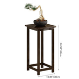 Nan Bamboo Square Console Table — 1/2-Tier, Traditional Chinese Design, Ideal for Living Room