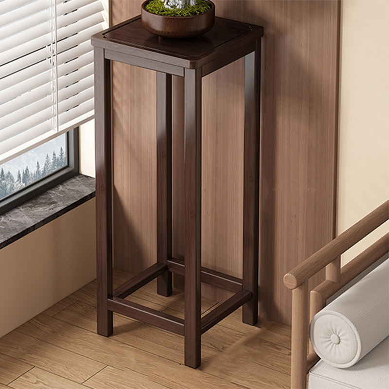 Nan Bamboo Square Console Table — 1/2-Tier, Traditional Chinese Design, Ideal for Living Room