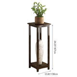 Nan Bamboo Square Console Table — 1/2-Tier, Traditional Chinese Design, Ideal for Living Room