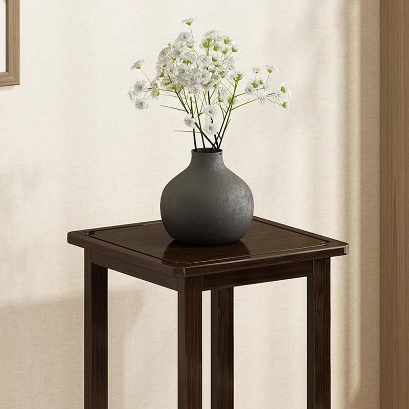 Nan Bamboo Square Console Table — 1/2-Tier, Traditional Chinese Design, Ideal for Living Room