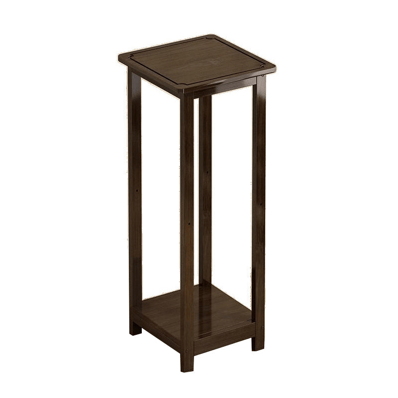 Nan Bamboo Square Console Table — 1/2-Tier, Traditional Chinese Design, Ideal for Living Room