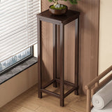 Nan Bamboo Square Console Table — 1/2-Tier, Traditional Chinese Design, Ideal for Living Room