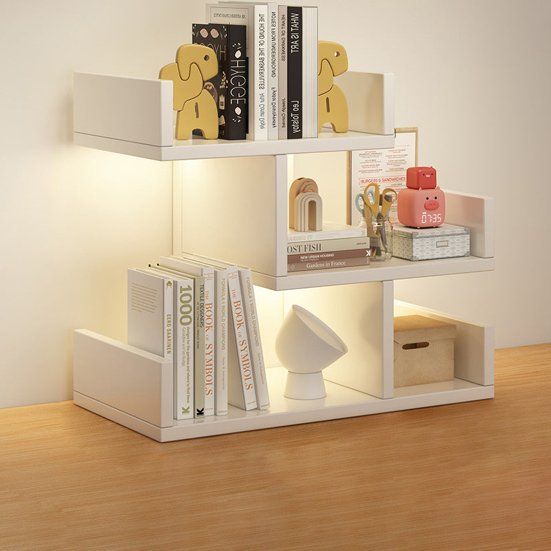Sleek Modern Minimalist 3-Tier Rectangular MDF Bookshelf for Home Office