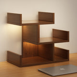 Sleek Modern Minimalist 3-Tier Rectangular MDF Bookshelf for Home Office
