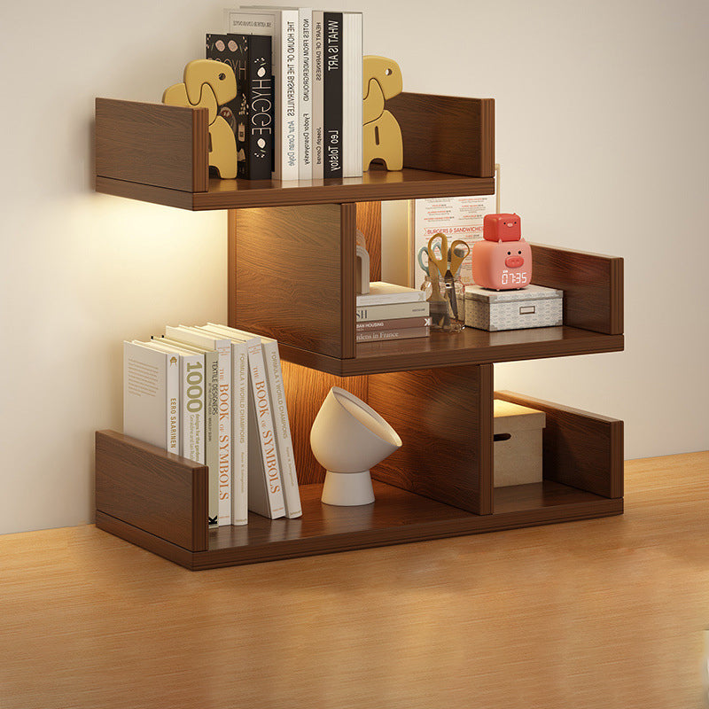 Sleek Modern Minimalist 3-Tier Rectangular MDF Bookshelf for Home Office