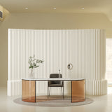 Sleek Contemporary Rectangular Kraft Paper Room Divider - Extendable & Waterproof for Living Room