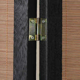 Traditional Chinese-Style Rectangular Bamboo Room Divider in Solid Wood - Bamboo Pattern Screen for Living Room