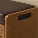 Modern Minimalist Rectangular Bamboo Faux Leather Shoe Bench — 2-, 3-, or 4-Cabinet Configurations for Entryway