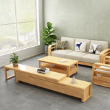 Sleek Modern Minimalist Solid Wood Extendable TV Stand with 3-Drawer Storage for Living Room
