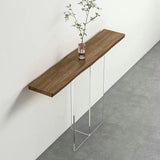Sleek Pine Wood & Acrylic Console Table – Modern Minimalist Rectangular Entryway Table