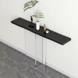 Sleek Pine Wood & Acrylic Console Table – Modern Minimalist Rectangular Entryway Table