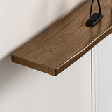 Sleek Pine Wood & Acrylic Console Table – Modern Minimalist Rectangular Entryway Table