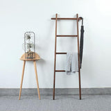 Elegant Modern Solid-Wood Ladder Hall Tree with Towel & Garment Rack – Space-Saving Organizer for Bedroom & Bathroom