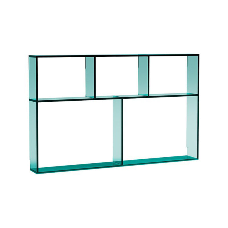 Sleek Modern Minimalist Acrylic 3-Tier Rectangular Display Rack for Living Room