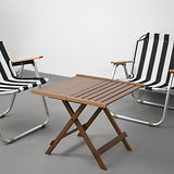 Modern Minimalist Bamboo Rectangular Coffee Table – Foldable for Outdoor Patio & Camping