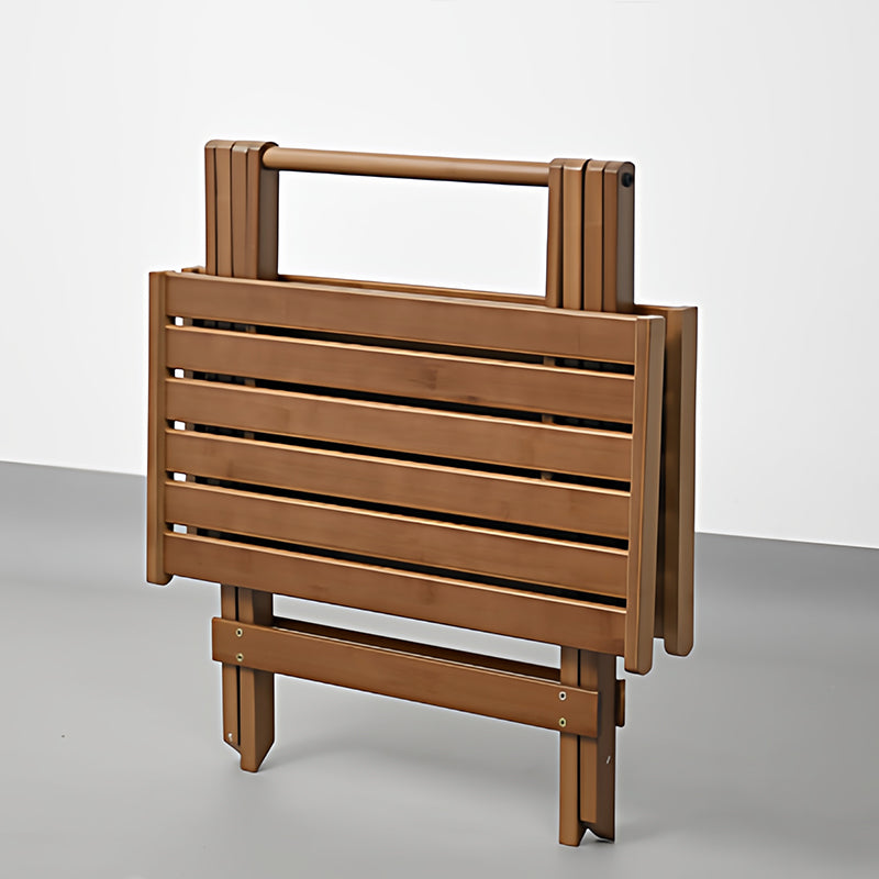 Modern Minimalist Bamboo Rectangular Coffee Table – Foldable for Outdoor Patio & Camping