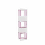 Sleek Modern Acrylic 5-Tier Rectangular Storage Shelf with Open-Display Bookcase for Living Room & Home Office
