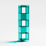 Sleek Modern Acrylic 5-Tier Rectangular Storage Shelf with Open-Display Bookcase for Living Room & Home Office