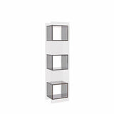 Sleek Modern Acrylic 5-Tier Rectangular Storage Shelf with Open-Display Bookcase for Living Room & Home Office