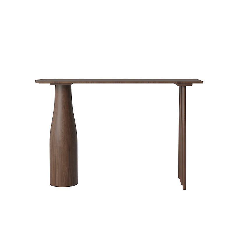 Modern Mid-Century Solid Pine Bar Table with Sculptural Tapered Pedestal – A Statement Piece for Home Dining