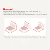 Eco-Friendly Microfiber Leather Tufted Beige Bed Frame - French Style Sustainable Customizable And Stylish For Your Bedroom